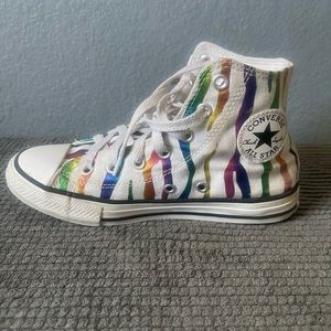 Kids Converse Rainbow Zebra